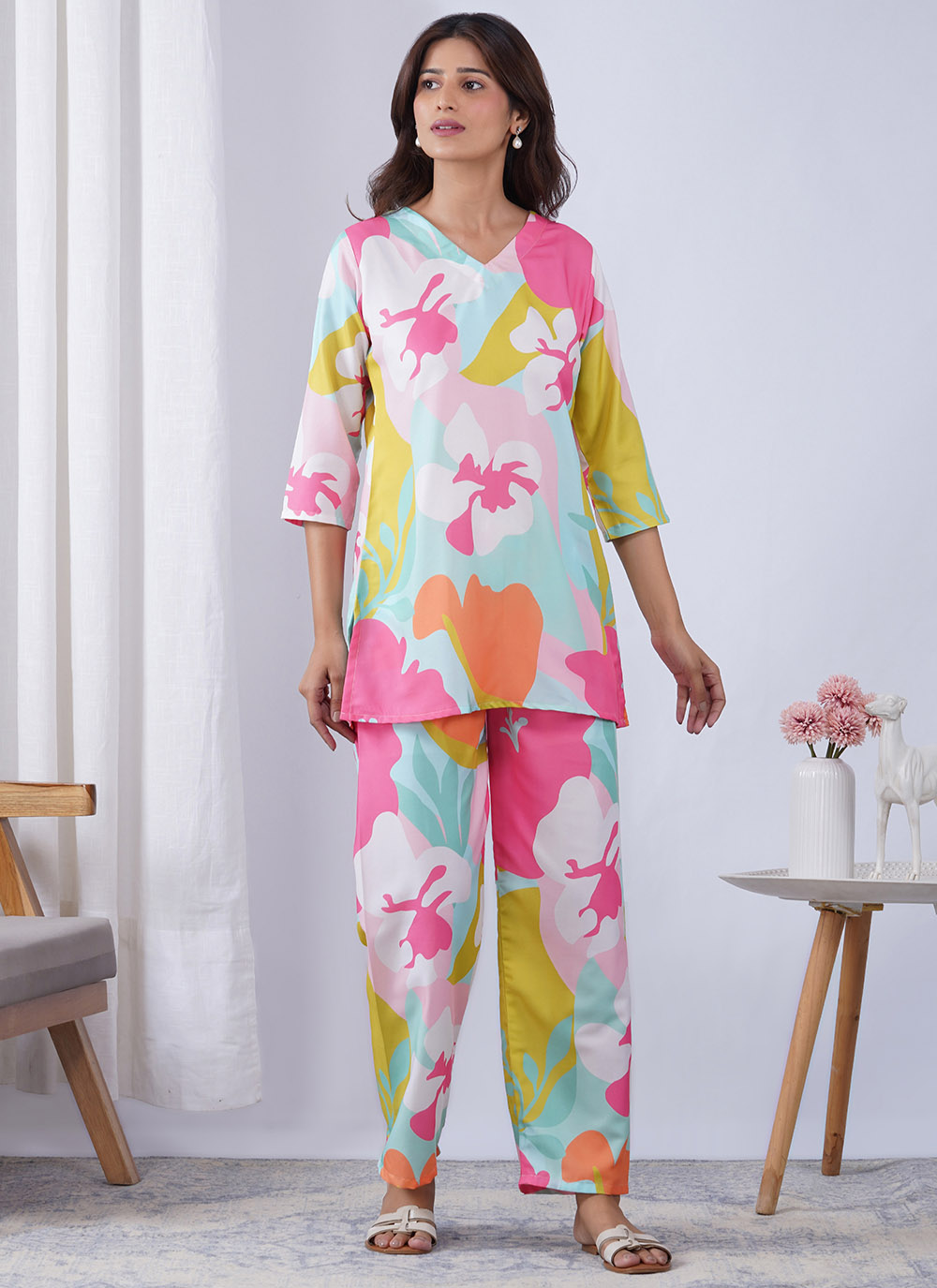 Rayon Multi Colour Printed Party Wear Kurti - Buy Online
